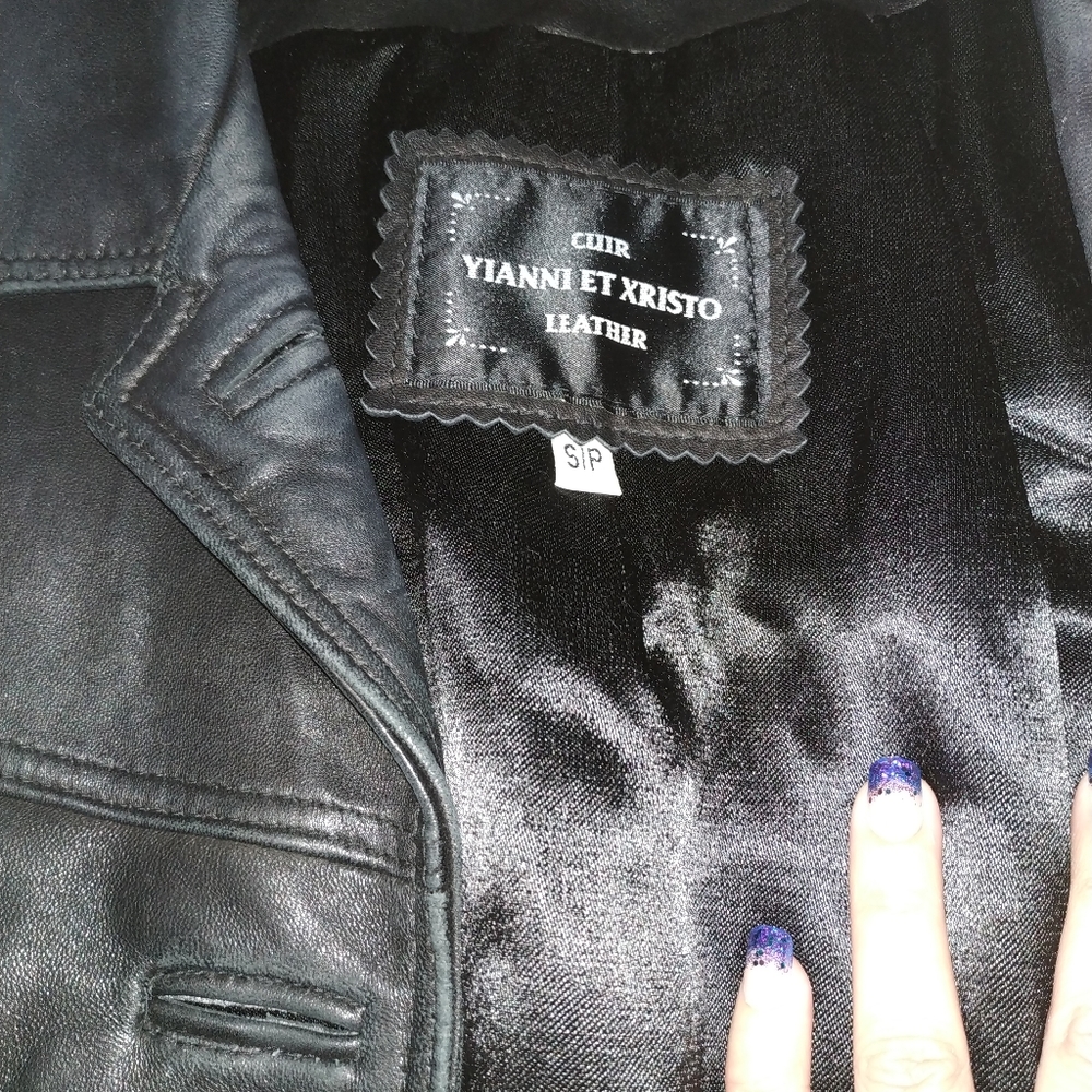 A 100 % leather jacket.